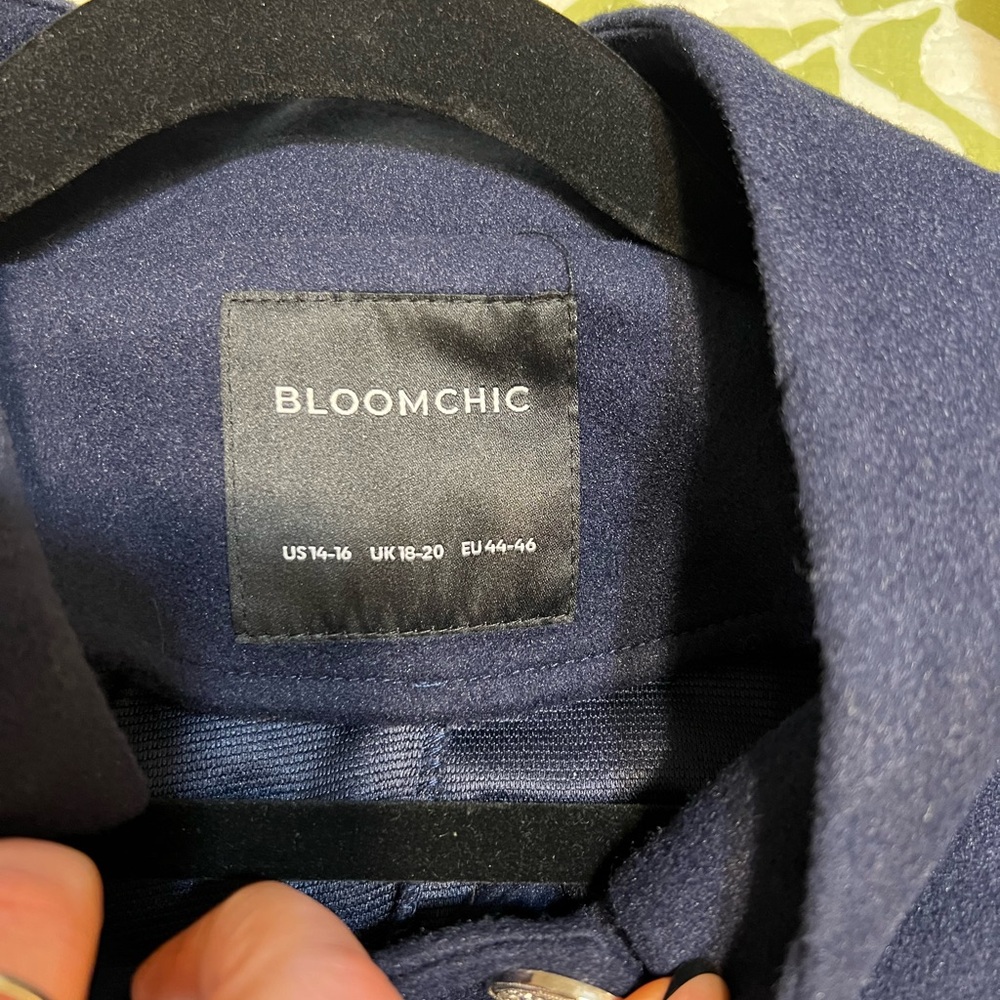 BloomChic Navy Coat with Silver Accents - Picture 4 of 5